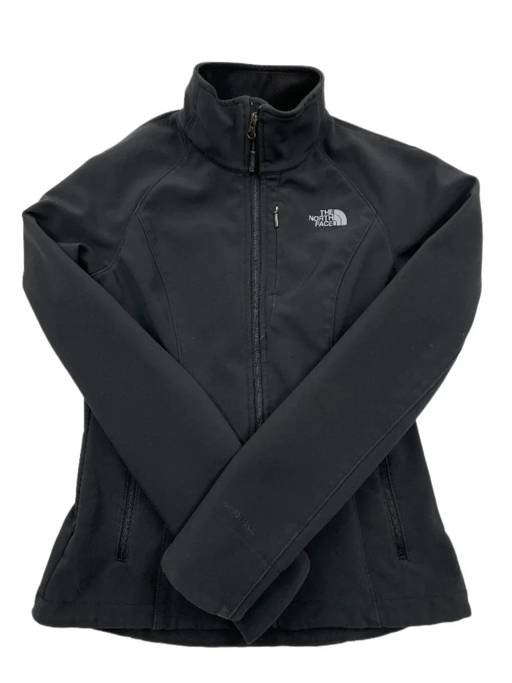 The North Face WindWall Soft Shell Full Zip Jacket Black Women's XS